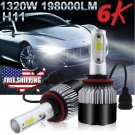 2X H11 LED Headlight Low Beam Bulbs Kit for Honda Civic 14-18 Accord 08-18 6000K