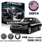 26x Error Free White LED Interior Light Kit Fit Mercedes Benz C class W204 08-15
