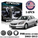 14x White LED Interior Lights Package Kit Fit Honda Accord 2003 - 2010 2011 2012