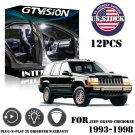 12x White LED Interior Light Package Kit Fit 1993-1998 Jeep Grand Cherokee +Tool