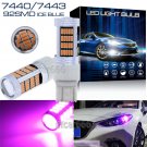 92SMD 7443 7440 High Power Projector LED Parking Reverse Light Bulbs Pink Purple