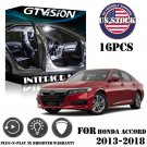 16x White LED Interior Light Package Kit Fit 2013 - 2017 2018 Honda Accord +Tool
