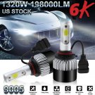 High Power 1320W 198000LM 9005 LED Headlight High Beam Bulbs Kit 6000K HID White