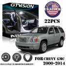 22x White LED Interior Lights Kit Fit Chevy Tahoe Suburban GMC Yukon 2000-2014