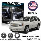 18x White LED Interior Light Kit Fit 2007 - 20114 GMC Yukon Chevy Tahoe Suburban