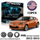 12x ICE Blue LED Interior Light Package Kit Fit Hyundai Veloster 2012-2014 2015
