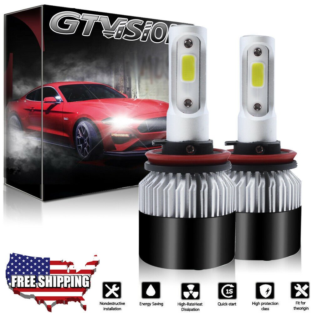 Upgrade H11 LED Headlight Kit Low Beam Bulb Super Bright 6000K 30Day Free Return