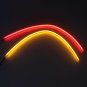 2pcs Ultra Thin Car LED Headlight Daytime Running Light Eyebrow Strip Red Amber
