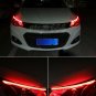 2pcs Ultra Thin Car LED Headlight Daytime Running Light Eyebrow Strip Red Amber