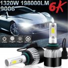 9006 HB4 LED Headlight Low Beam Bulbs Kit 1320W 198000LM High Power Super Bright