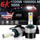 2x 9006 HB4 198000LM LED Headlight Fog Light Bulb Conversion Kit 6000K HID White