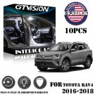 10 Pieces White LED Interior Lights Package Kit Fit Toyota RAV4 2016 2017 2018