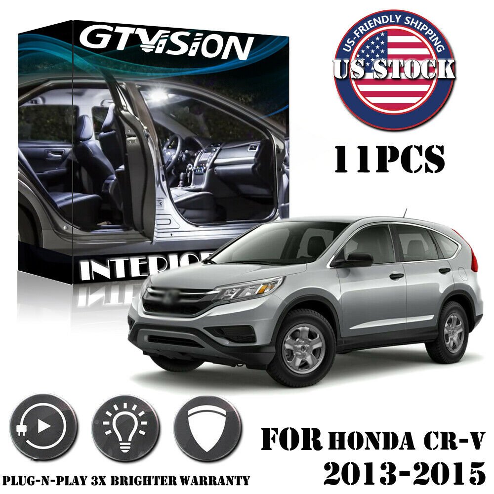 11x White LED Interior Lights Package Kit Fit Honda CR-V 2013 - 2014 2015 #US
