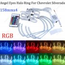 Multi-Color RGB Angel Eyes Halo Ring Lights For Chevy Silverado 07-13 Headlight