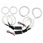 For 2003-2007 Mazda 6 Red CCFL Angel Eye Halo Rings LED Headlight (72mm+100mm)x2