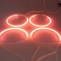 4Pcs Red CCFL Angel Eyes Halo Ring Kit For 2004-2008 Mazda 3 Sedan Hatchback 12V