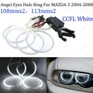 6000K White CCFL Angel Eyes Halo Ring Kit For 2004-2008 Mazda 3 Sedan Hatchback