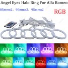 6x LED Cotton Multi-Color RGB Angel Eyes kit Halo ring Light For Alfa Romeo 159