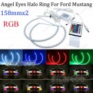 For Ford Mustang 2010-2013 LED Demon Angel Eyes Halo rings DRL RGB Multi-Color