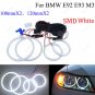 4x SMD LED Angel Eyes Halo Rings For BMW E92 E93 3 Series M3 Coupe Headlight DRL