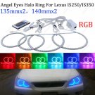 4pcs SMD Multi-Color Angel Eyes Halo Ring Kit For 1998-2005 Lexus IS250 IS350