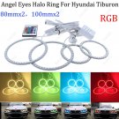 RGB SMD For Hyundai Tiburon 2003-2006 LED Headlight Angel Eyes Halo Rings Kit