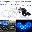 4Pcs For Ford Mondeo MK3 2002-2007 Headlight Blue CCFL Angel Eyes Halo Rings Kit