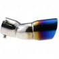 Twins Rear Bent Car Exhaust Dual Pipe Chrome Muffler Tip Tailpipes Cover Durable