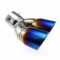 Twins Rear Bent Car Exhaust Dual Pipe Chrome Muffler Tip Tailpipes Cover Durable