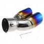 Twins Rear Bent Car Exhaust Dual Pipe Chrome Muffler Tip Tailpipes Cover Durable