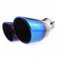 Twins Rear Bent Car Exhaust Dual Pipe Chrome Muffler Tip Tailpipes Cover Durable