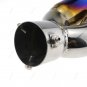 Twins Rear Bent Car Exhaust Dual Pipe Chrome Muffler Tip Tailpipes Cover Durable