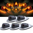 5X Teardrop Amber Cab Roof Marker Light Smoke Lens For Dodge Ram Truck Pickup
