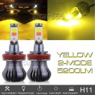 2x LED H11 Driving Fog Light Bulb Lamp 3000K Bright Yellow Amber w/ Flash Mode
