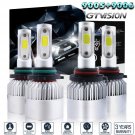 4PCS 9005 9006 LED Total 2800W 420000LM Combo Headlight High 6000K Kit Lamp Bulb