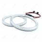 4x 105mm+131mm White 6500K Halo Ring Cotton Light SMD LED Angel Eyes For BMW E46