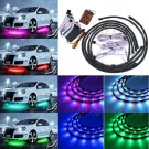 4 × RGB LED Strip Under Car Tube Underbody Underglow Glow Neon Lights System
