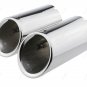2x 73mm For VW CC 2008-2013 Chrome Stainless Steel Exhaust Tail Muffler Tip Pipe