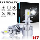 COB H7 1300W 195000LM 2-Sided COB Chip LED Headlight Kit Hi/Lo Beam 6000K White