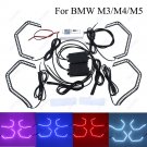 4x Wifi RGB Iconic Angel Eyes Halo Ring Demon Devil For BMW M3 M4 M5 E90 E92 F30