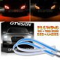 2pcs 60CM Switchback Car DRL LED Light Strip Sequential Turn Signal Red + Amber