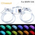 4Pcs 131MM LED Angel Eyes RGB Halo Ring Cotton Light For BMW E36 E38 E39 E46 12V