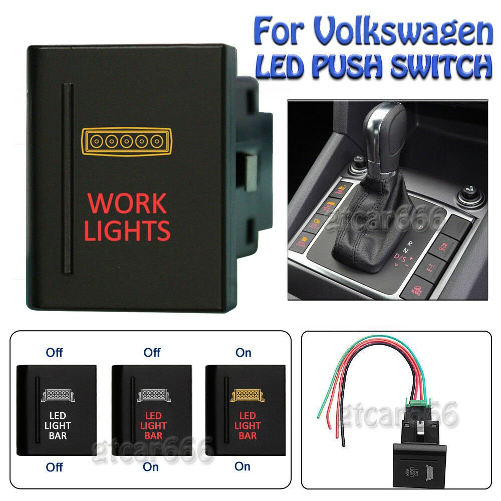 WORK LIGHTS Amber Red Laser LED Push Switch Left Side For VW Volkswagen Amarok