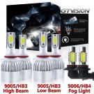 LED Headlight Fog Light Bulb For 2016-2017 Ram 1500 2500 3500 6000K Xenon White