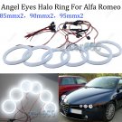 6x 85mm 90mm 95mm White LED Cotton Angel Eyes Halo Ring For Alfa Romeo 159 05-11