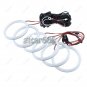 6x 85mm 90mm 95mm White LED Cotton Angel Eyes Halo Ring For Alfa Romeo 159 05-11
