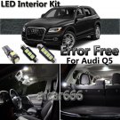 White LED Interior Light Package Kit For Audi Q5 2014 2015 Error Free 26pc