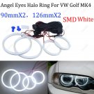 4Pcs Xenon White LED SMD Angel Eyes Halo Rings For VW Volkswagen Golf Mk4 97-03