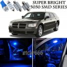 8pcs Blue LED Interior Lights Bulb Package Kit For Dodge Magnum 2005-2008