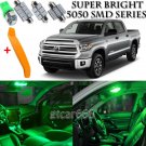 22 x Ultra Green Interior LED Lights Kit + TOOL For 2007 - 2018 Toyota Tundra